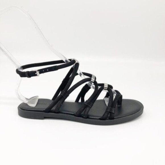 REBECCA MINKOFF Sarle Strappy Black Sandal  - Picture 1 of 8